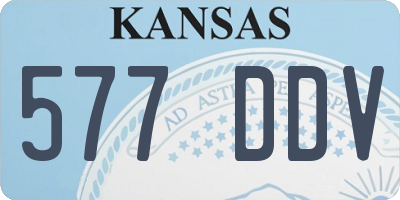 KS license plate 577DDV