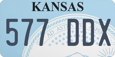 KS license plate 577DDX