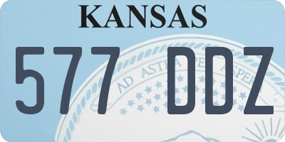 KS license plate 577DDZ