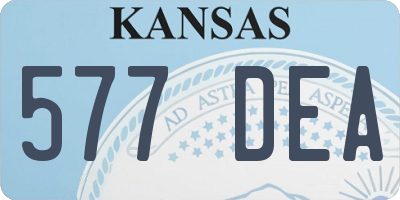 KS license plate 577DEA