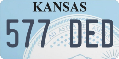KS license plate 577DED