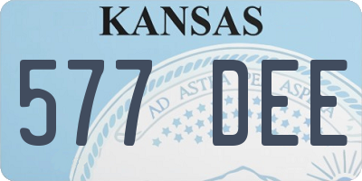 KS license plate 577DEE