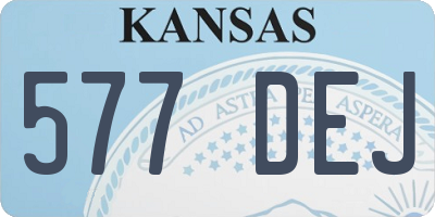 KS license plate 577DEJ