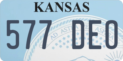 KS license plate 577DEO