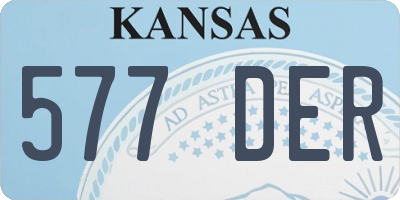 KS license plate 577DER