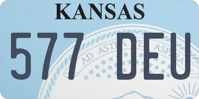 KS license plate 577DEU