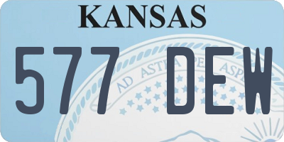 KS license plate 577DEW