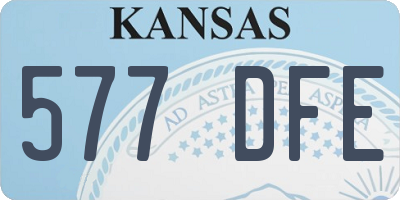 KS license plate 577DFE