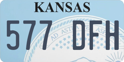 KS license plate 577DFH
