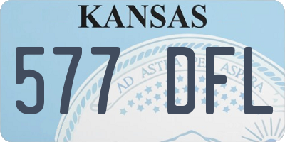 KS license plate 577DFL