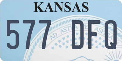KS license plate 577DFQ