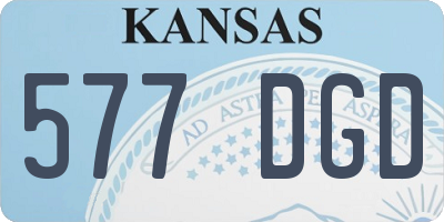 KS license plate 577DGD