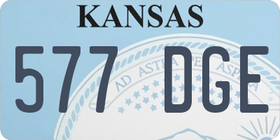 KS license plate 577DGE