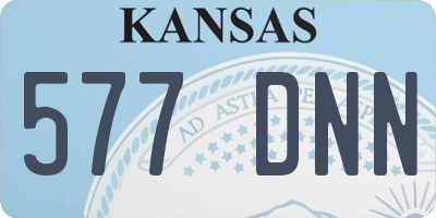 KS license plate 577DNN