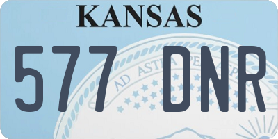 KS license plate 577DNR
