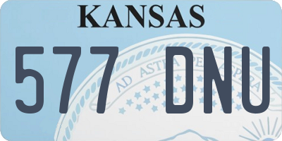 KS license plate 577DNU