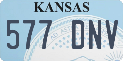 KS license plate 577DNV