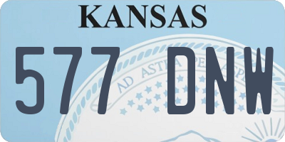 KS license plate 577DNW