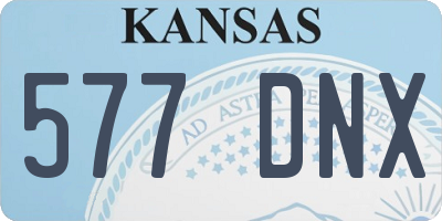 KS license plate 577DNX
