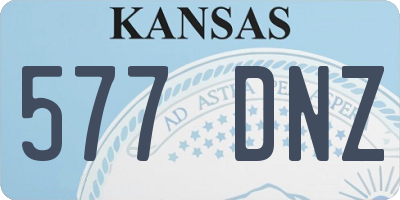 KS license plate 577DNZ
