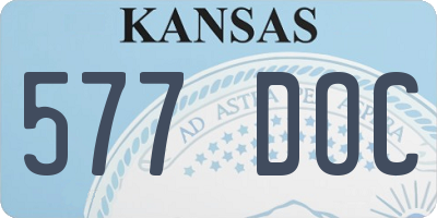 KS license plate 577DOC
