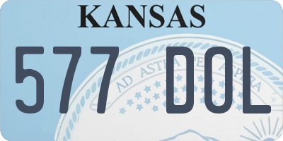 KS license plate 577DOL
