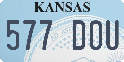 KS license plate 577DOU
