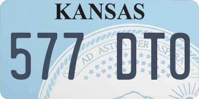 KS license plate 577DTO
