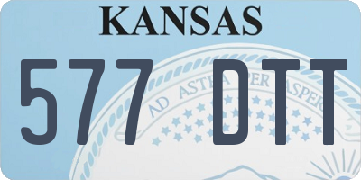 KS license plate 577DTT