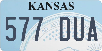 KS license plate 577DUA