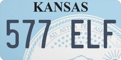 KS license plate 577ELF