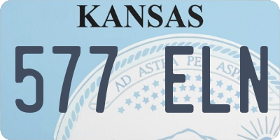 KS license plate 577ELN