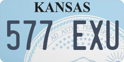 KS license plate 577EXU