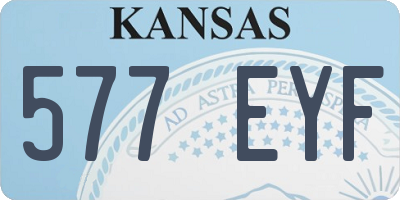 KS license plate 577EYF