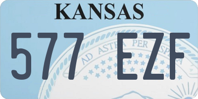 KS license plate 577EZF