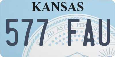 KS license plate 577FAU