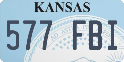 KS license plate 577FBI