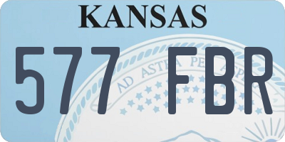 KS license plate 577FBR