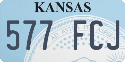 KS license plate 577FCJ