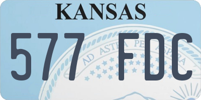KS license plate 577FDC