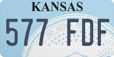 KS license plate 577FDF