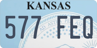 KS license plate 577FEQ