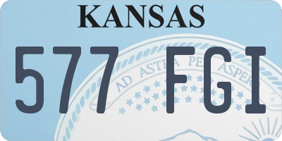 KS license plate 577FGI