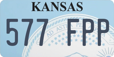 KS license plate 577FPP