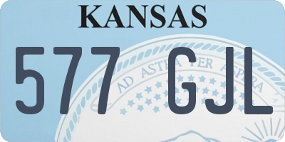 KS license plate 577GJL