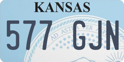KS license plate 577GJN