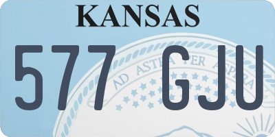 KS license plate 577GJU