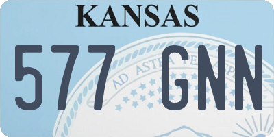 KS license plate 577GNN