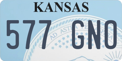 KS license plate 577GNO