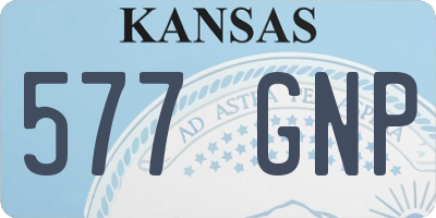 KS license plate 577GNP